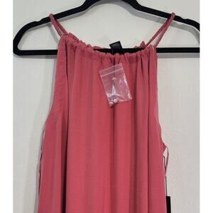 Rachel Zoe Dress Womens Small Long Coral Sleeveless Dress Simple Modern NWT